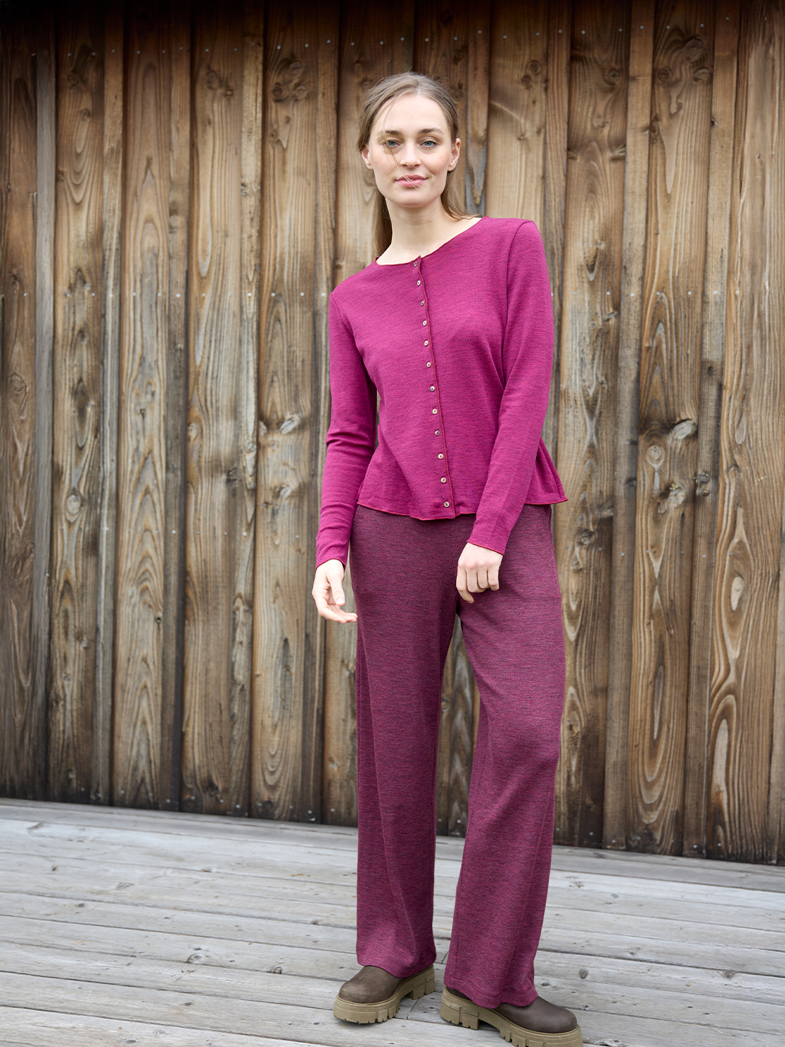 Cardigan plain merino